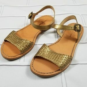 Cole Haan Reed Woven Sandal 7.5 Gold SOLD OUT